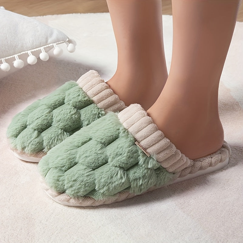 Stay Cozy and Warm with Winter Plush House Slippers